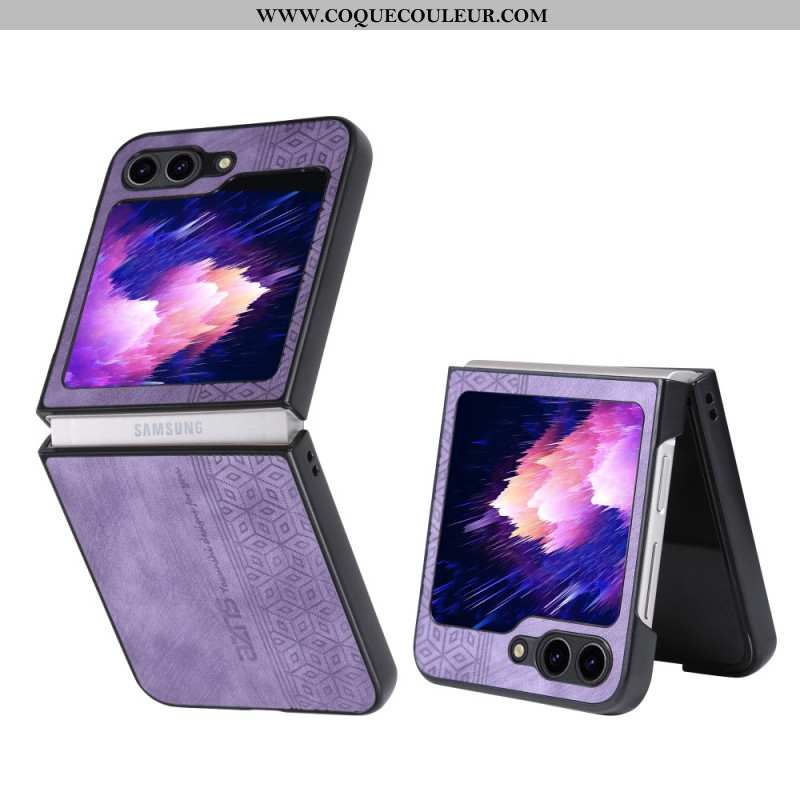 Coque Samsung Galaxy Z Flip 5 Texture Cuir AZNS