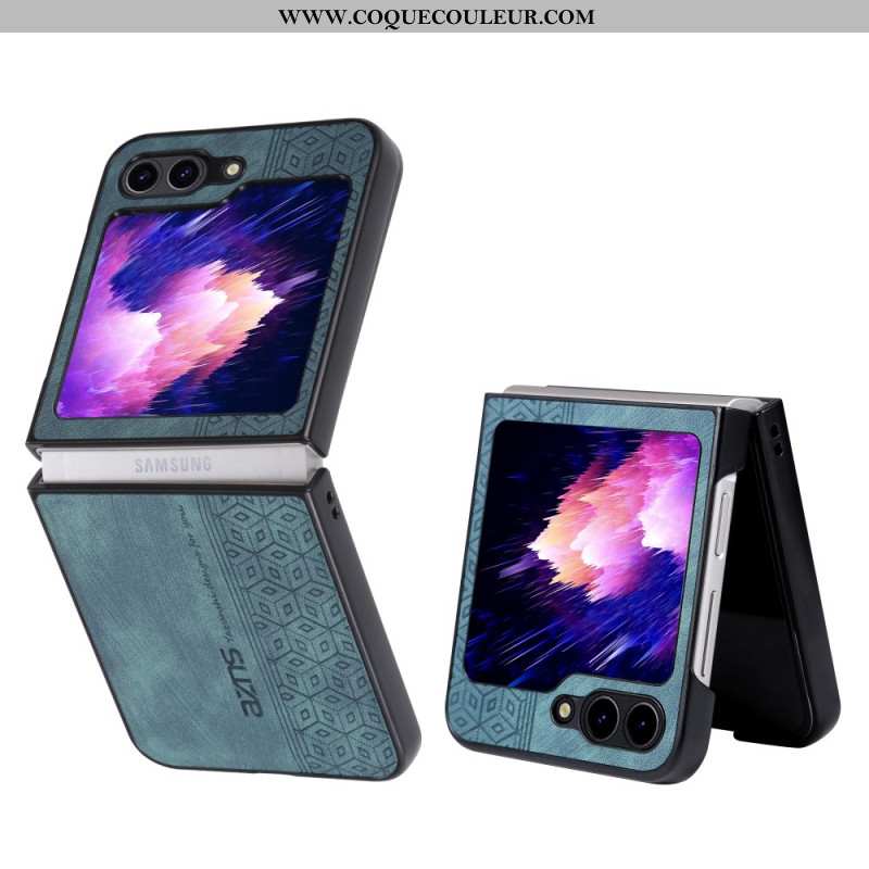 Coque Samsung Galaxy Z Flip 5 Texture Cuir AZNS