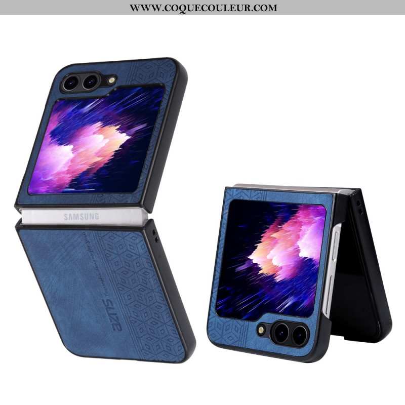 Coque Samsung Galaxy Z Flip 5 Texture Cuir AZNS