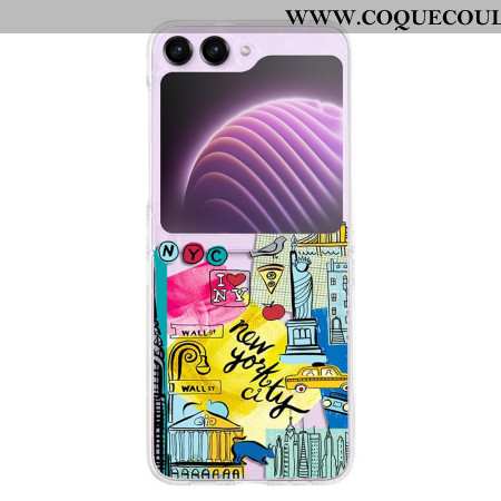 Coque Samsung Galaxy Z Flip 5 Transparente New York