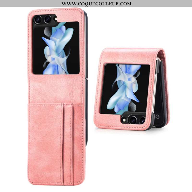 Coque Samsung Galaxy Z Flip 5 Style Cuir Porte-Cartes