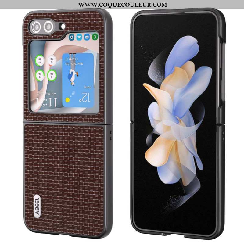 Coque Samsung Galaxy Z Flip 5 Véritable cuir ABEEL