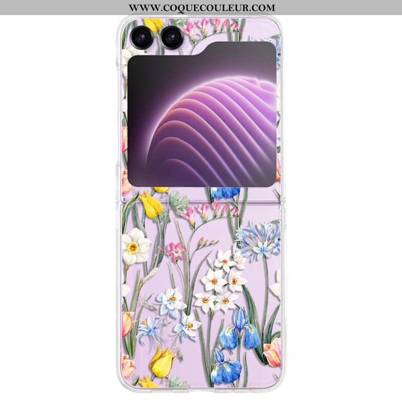 Coque Samsung Galaxy Z Flip 5 Transparente Fleurettes