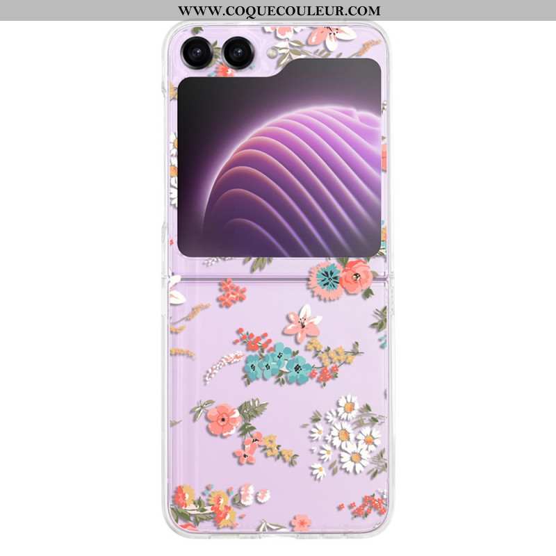 Coque Samsung Galaxy Z Flip 5 Transparente Fleurettes