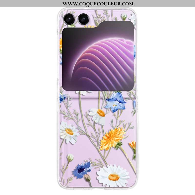 Coque Samsung Galaxy Z Flip 5 Transparente Fleurettes