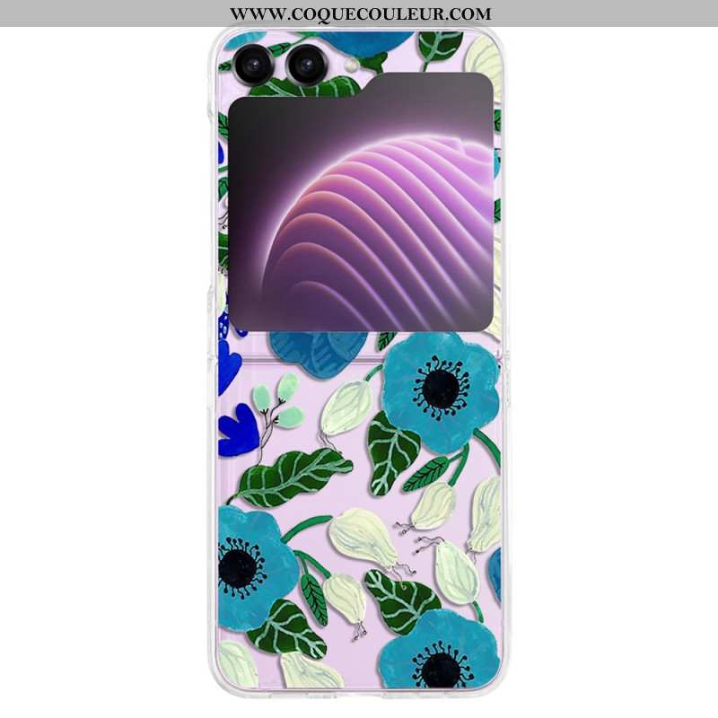 Coque Samsung Galaxy Z Flip 5 Transparente Jolies Fleurs