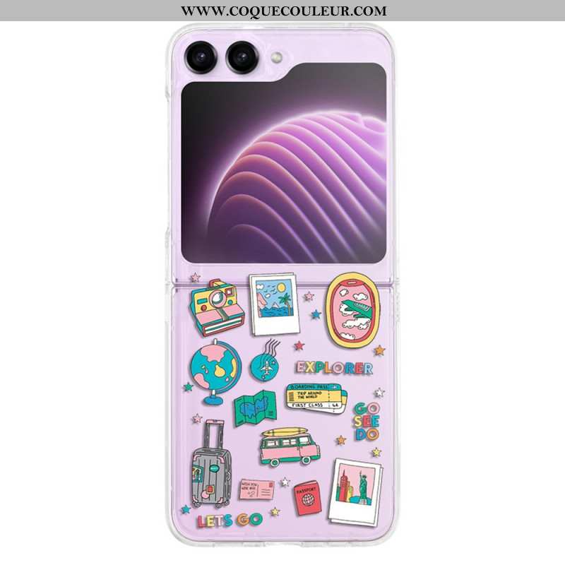 Coque Samsung Galaxy Z Flip 5 Transparente Petits Objets