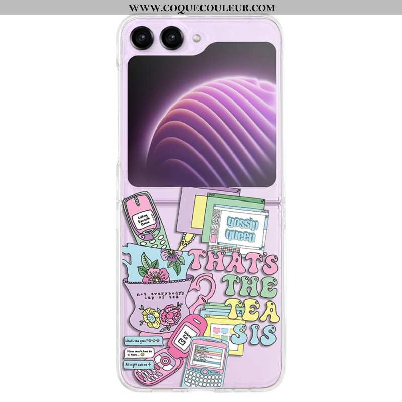 Coque Samsung Galaxy Z Flip 5 Transparente Petits Objets