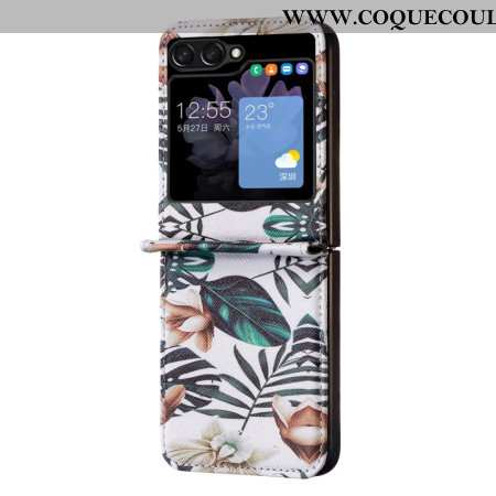 Coque Samsung Galaxy Z Flip 5 Feuilles