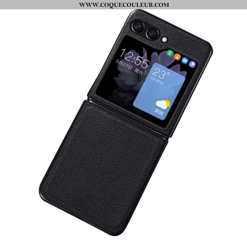 Coque Samsung Galaxy Z Flip 5 Effet Cuir Finesse