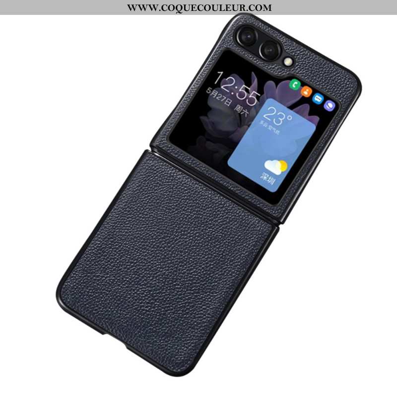 Coque Samsung Galaxy Z Flip 5 Effet Cuir Finesse