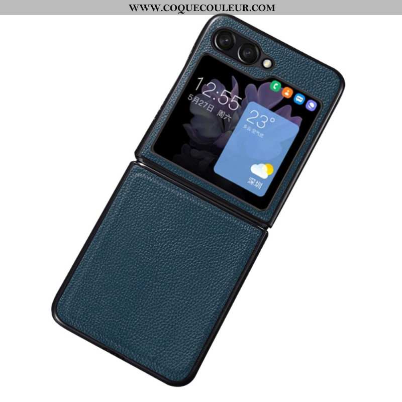 Coque Samsung Galaxy Z Flip 5 Effet Cuir Finesse