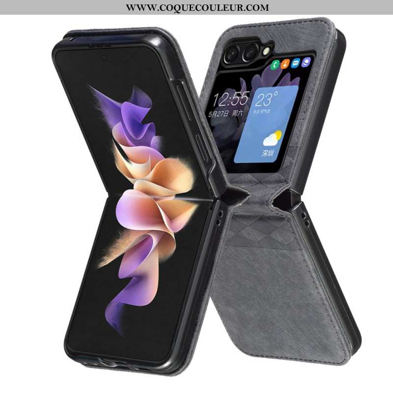 Coque Samsung Galaxy Z Flip 6 Simili Cuir Frise