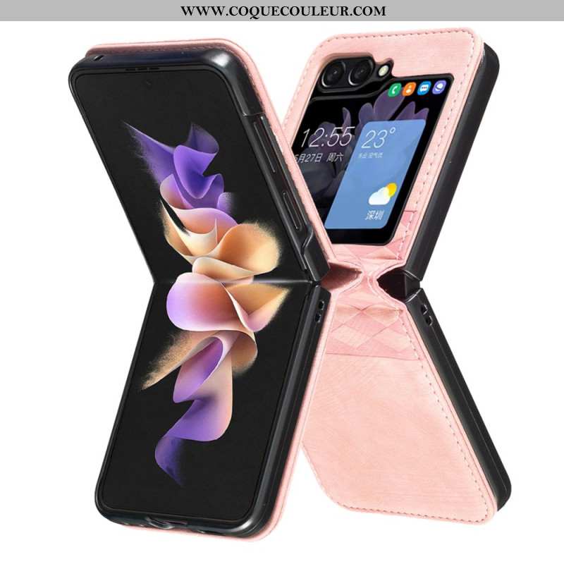 Coque Samsung Galaxy Z Flip 6 Simili Cuir Frise