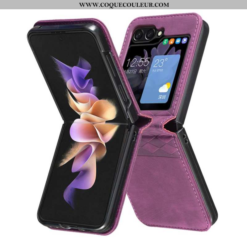 Coque Samsung Galaxy Z Flip 6 Simili Cuir Frise