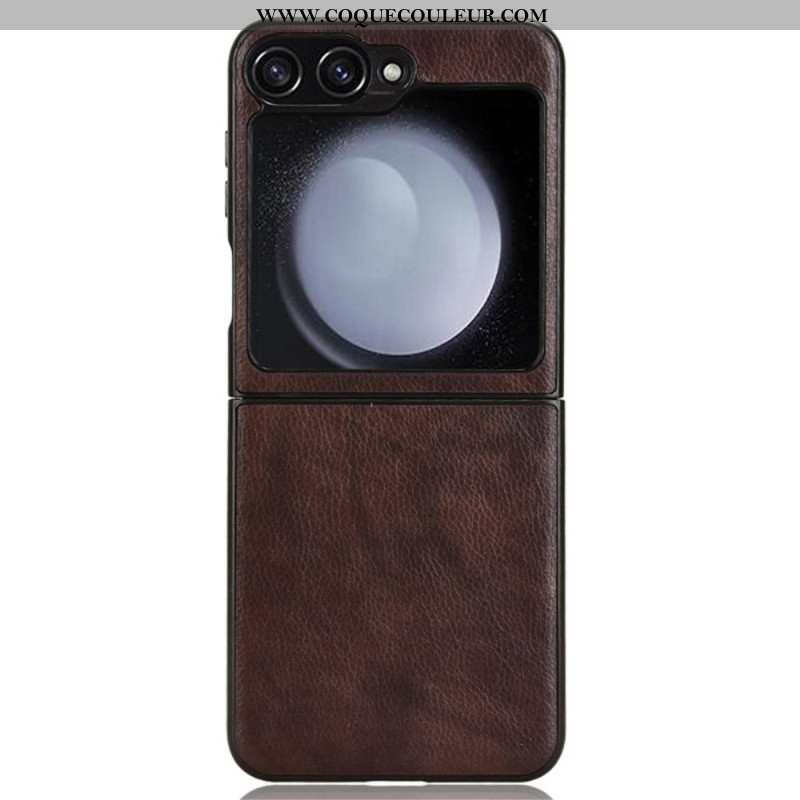 Coque Samsung Galaxy Z Flip 6 Simili Cuir Vintage