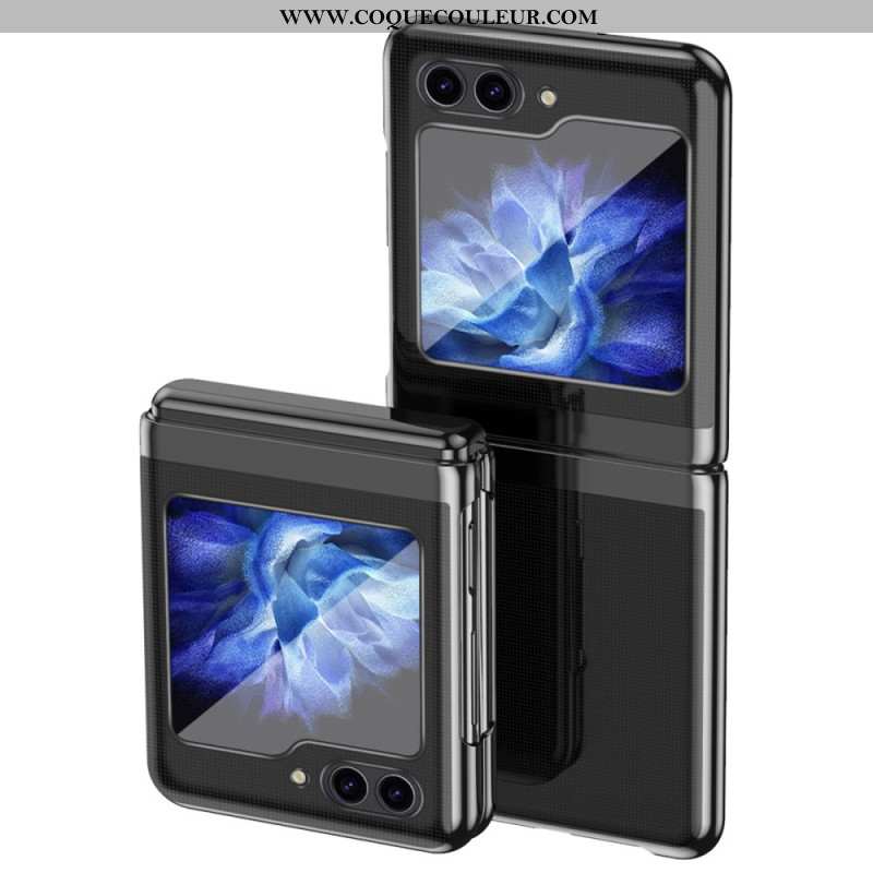 Coque Samsung Galaxy Z Flip 6 Design Transparent et Effet Métal