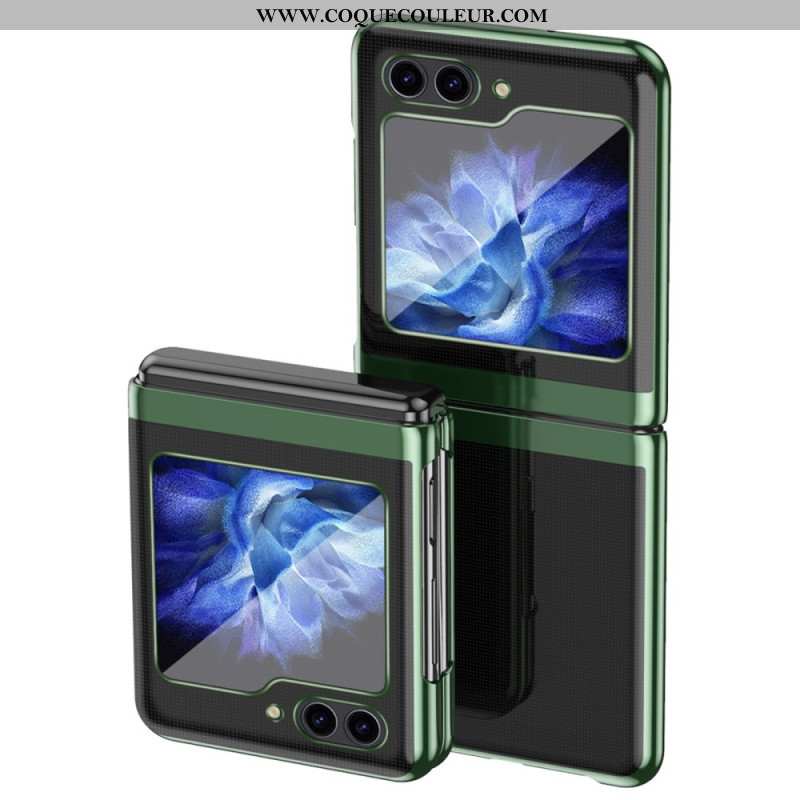 Coque Samsung Galaxy Z Flip 6 Design Transparent et Effet Métal