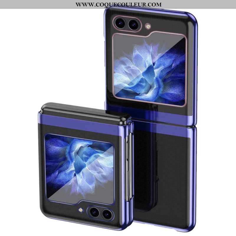 Coque Samsung Galaxy Z Flip 6 Design Transparent et Effet Métal