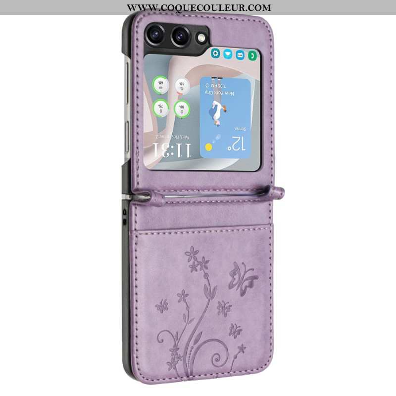 Coque Samsung Galaxy Z Flip 6 Papillons et Fleurs