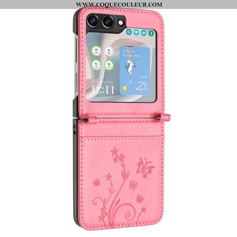 Coque Samsung Galaxy Z Flip 6 Papillons et Fleurs