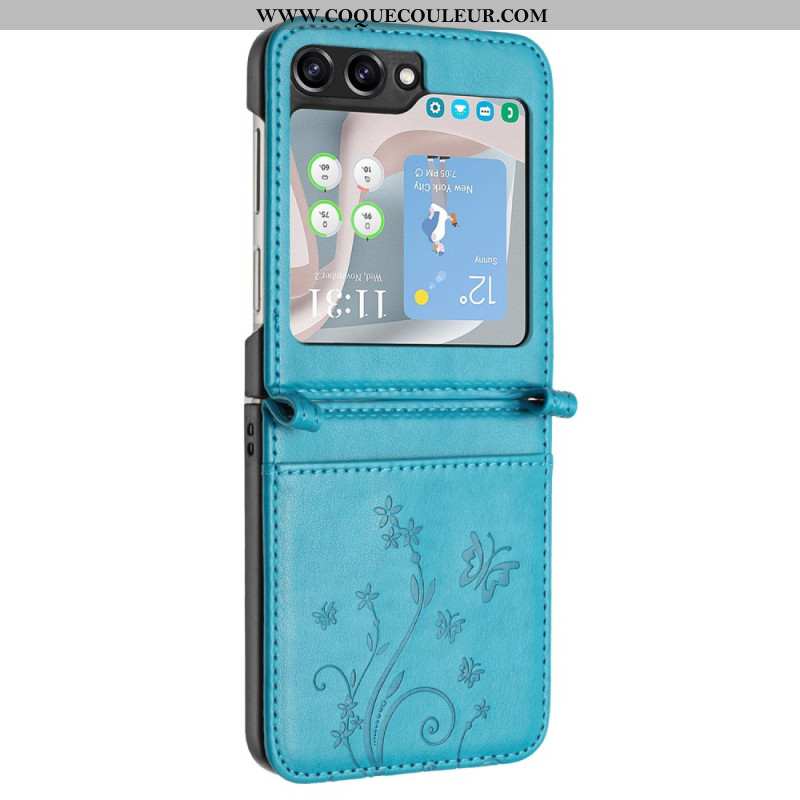 Coque Samsung Galaxy Z Flip 6 Papillons et Fleurs