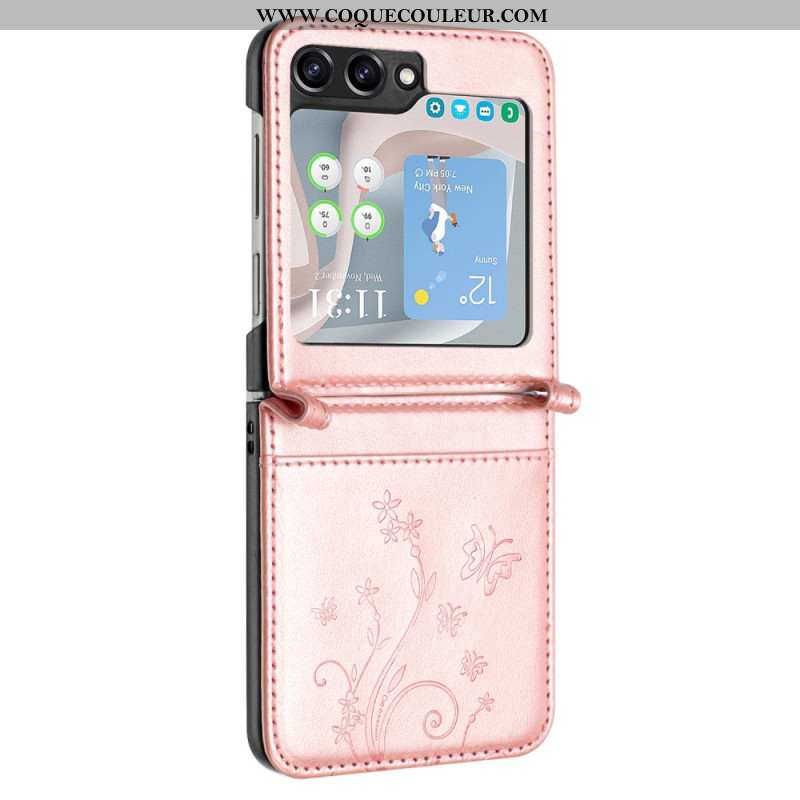 Coque Samsung Galaxy Z Flip 6 Papillons et Fleurs