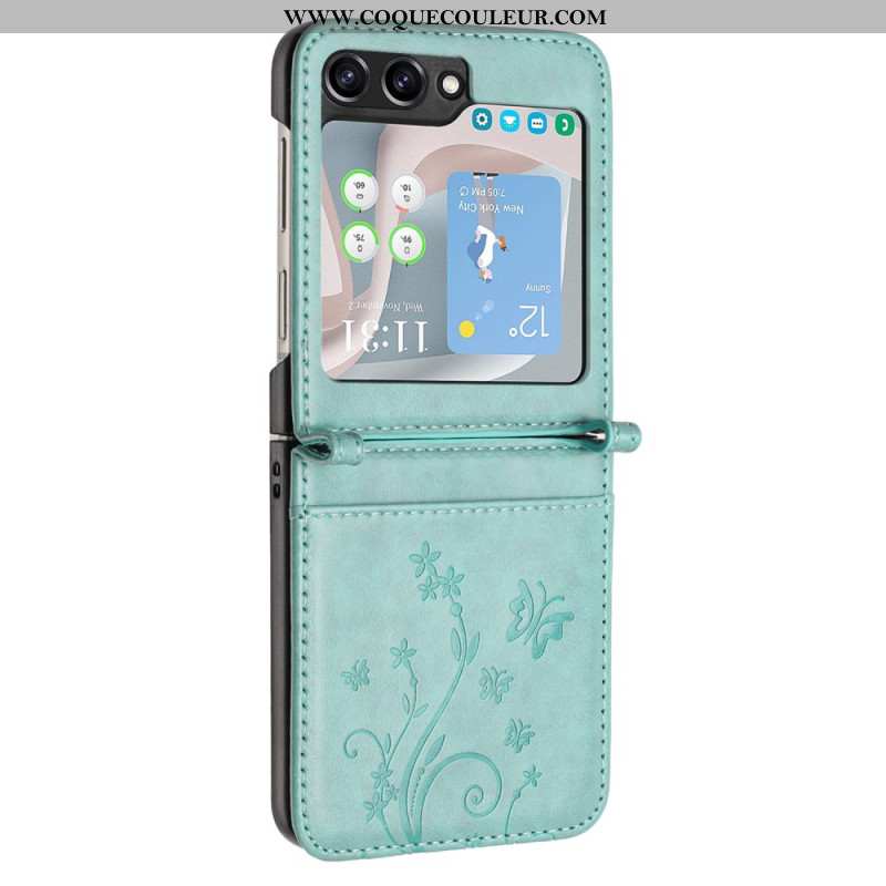 Coque Samsung Galaxy Z Flip 6 Papillons et Fleurs