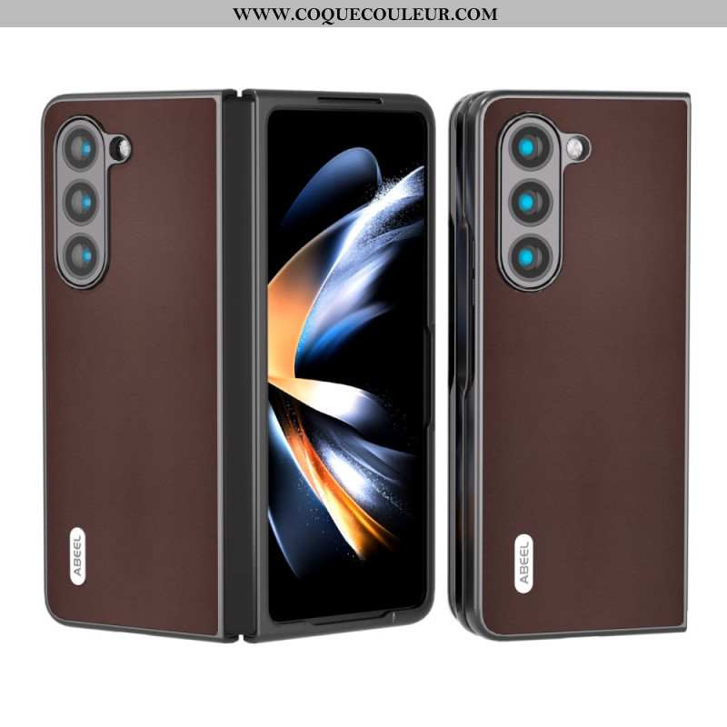 Coque Samsung Galaxy Z Fold 5 Vrai Cuir Abeel