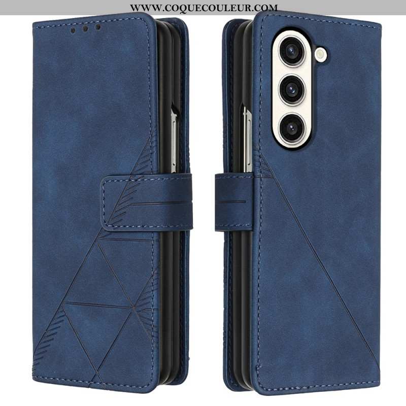 Housse Samsung Galaxy Z Fold 5 Motif Triangles