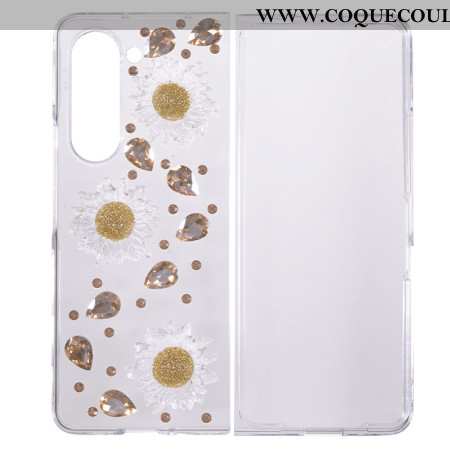 Coque Samsung Galaxy Z Fold 5 Breloques Marguerites