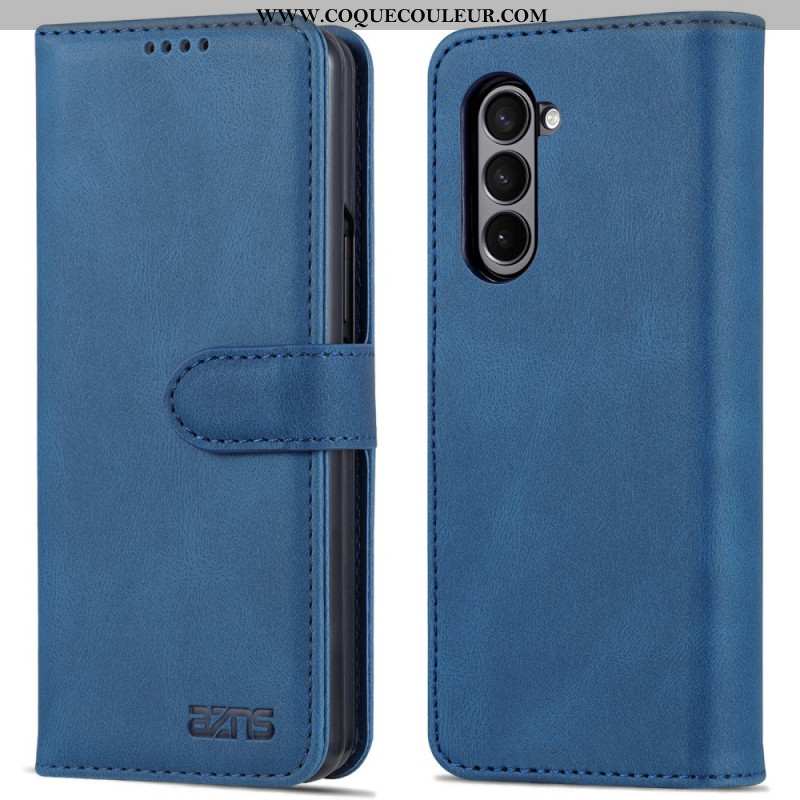 Housse Samsung Galaxy Z Fold 5 Effet Cuir AZNS