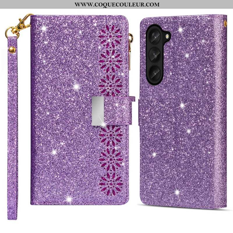 Housse Samsung Galaxy Z Fold 5 Paillettes Portefeuille