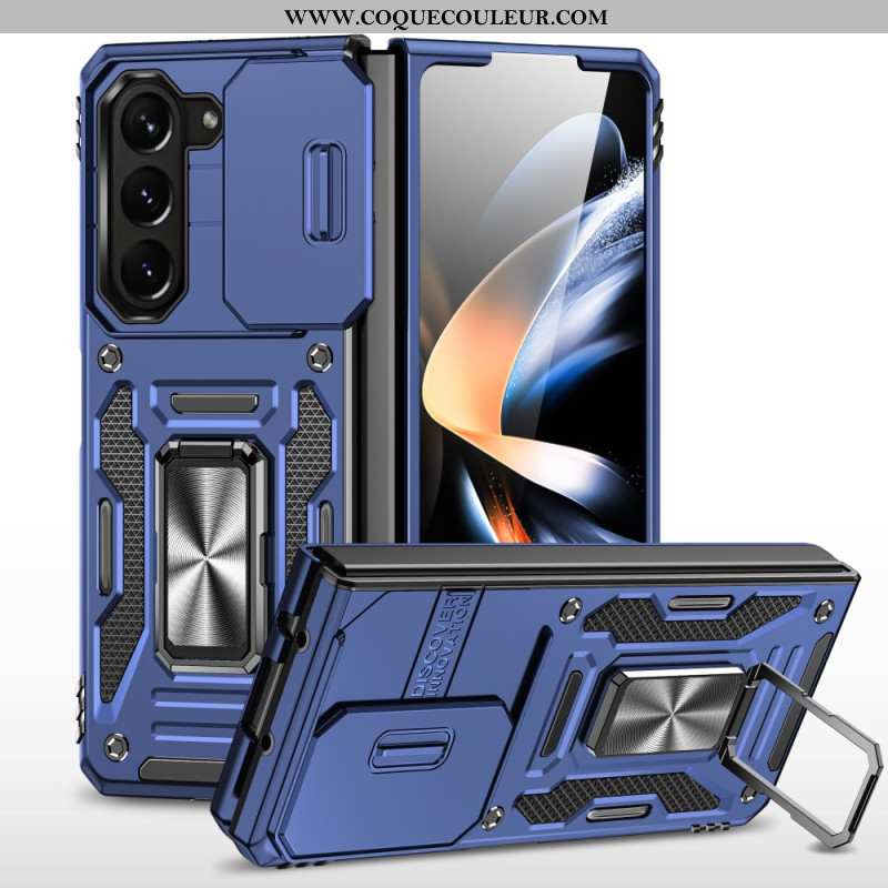 Coque Samsung Galaxy Z Fold 6 Support et Protection Lentille Coulissante