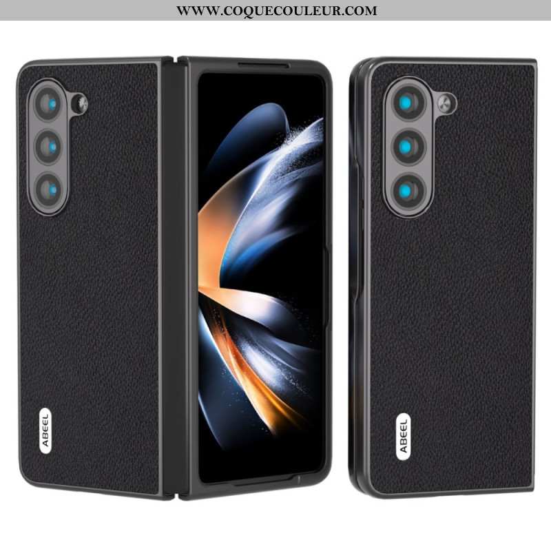 Coque Samsung Galaxy Z Fold 6 Simili Cuir Litchi ABEEL