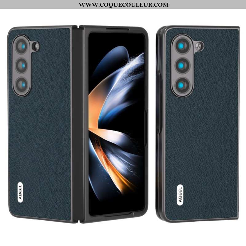 Coque Samsung Galaxy Z Fold 6 Simili Cuir Litchi ABEEL