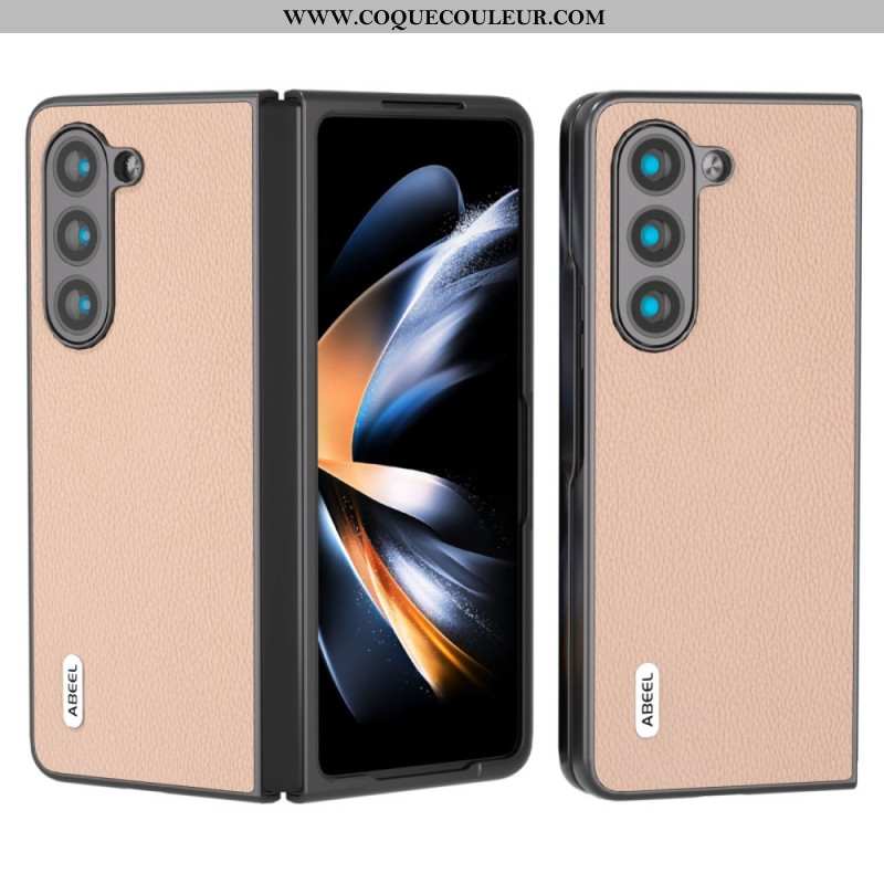 Coque Samsung Galaxy Z Fold 6 Simili Cuir Litchi ABEEL