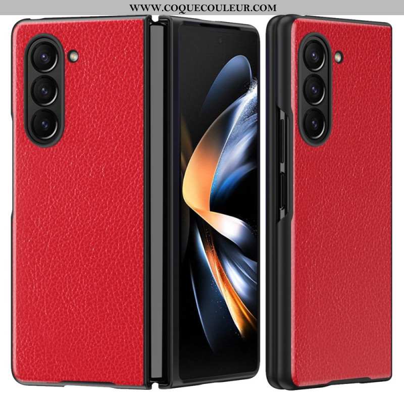 Coque Samsung Galaxy Z Fold 6 Simili Cuir Litchi