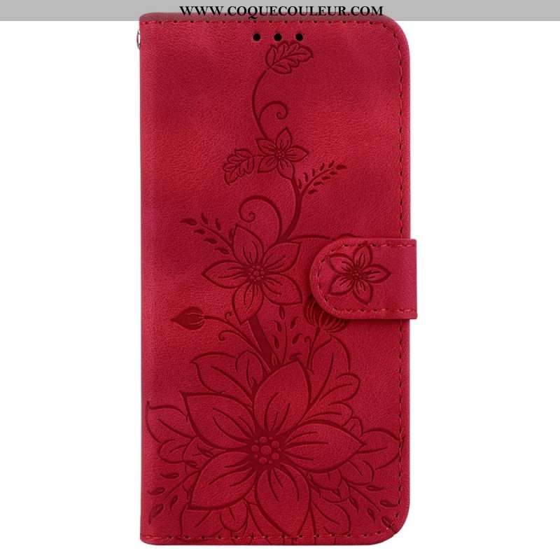 Housse Sony Xperia 1 VI Motif Floral à Lanière