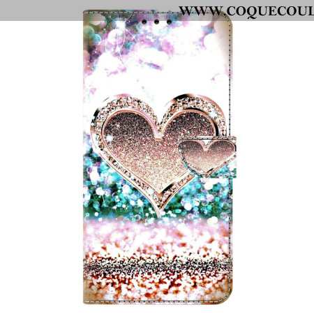 Housse Xiaomi 14 Pro Coeur en Diamants Roses