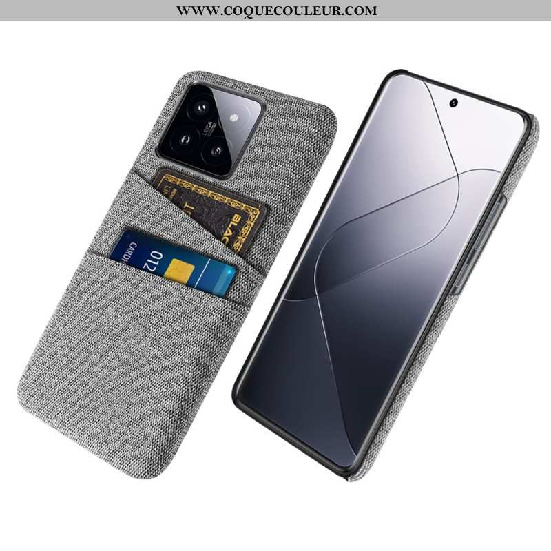 Coque Xiaomi 14 Pro Tissu Porte-Cartes