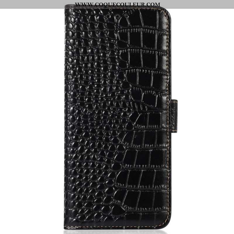 Housse Xiaomi 14 Pro Texture Crocodile avec Blocage RFID