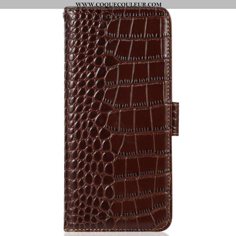 Housse Xiaomi 14 Pro Texture Crocodile avec Blocage RFID