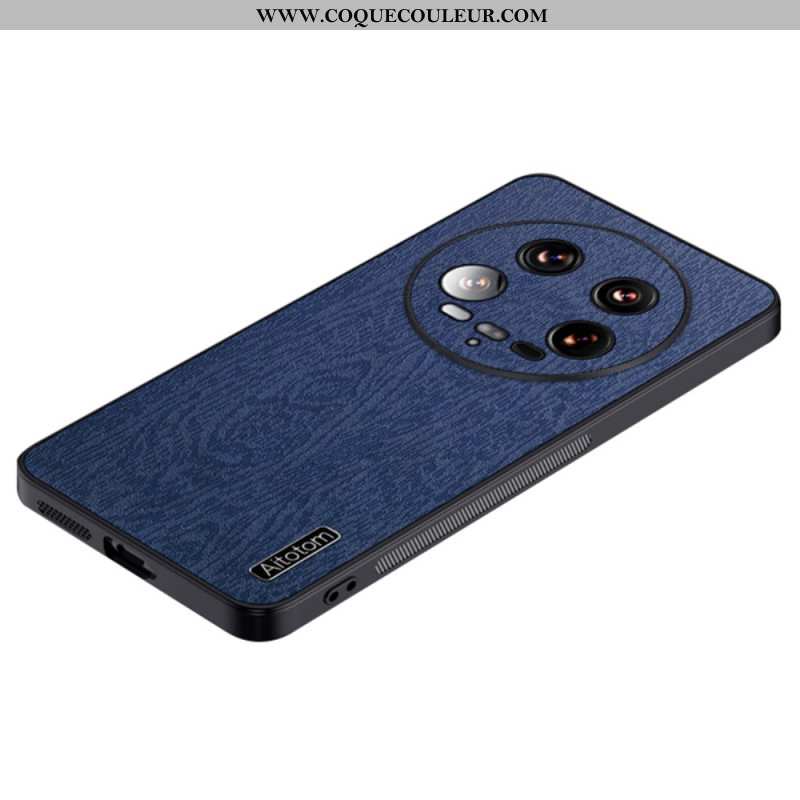 Coque Xiaomi 14 Ultra Style Cuir Texture Bois