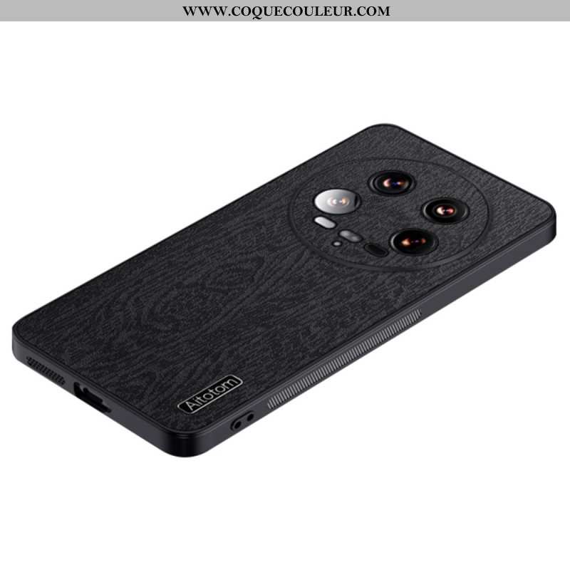 Coque Xiaomi 14 Ultra Style Cuir Texture Bois