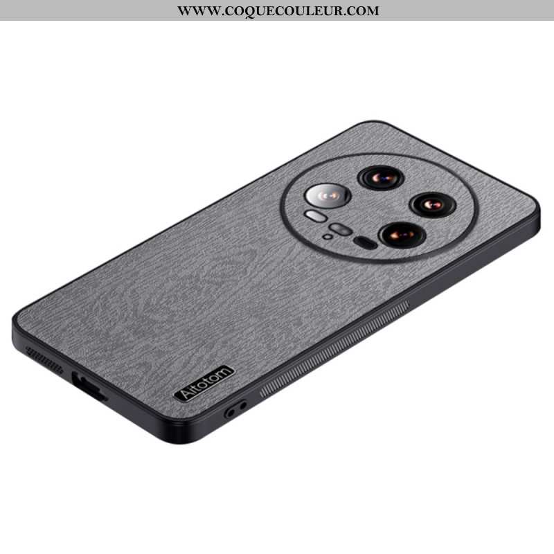 Coque Xiaomi 14 Ultra Style Cuir Texture Bois