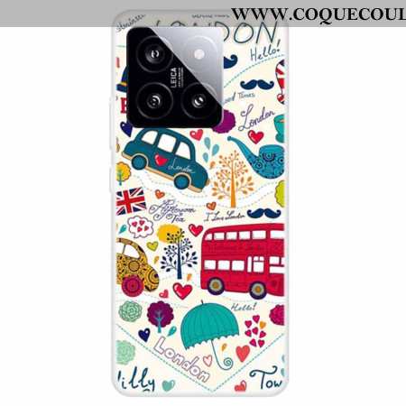 Coque Xiaomi 14 Bus Rouge