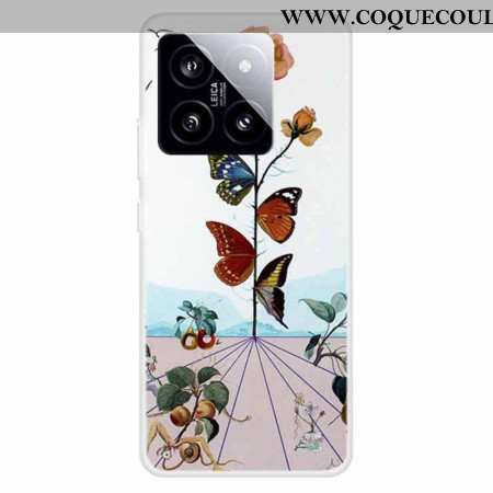 Coque Xiaomi 14 Fleurs Papillons