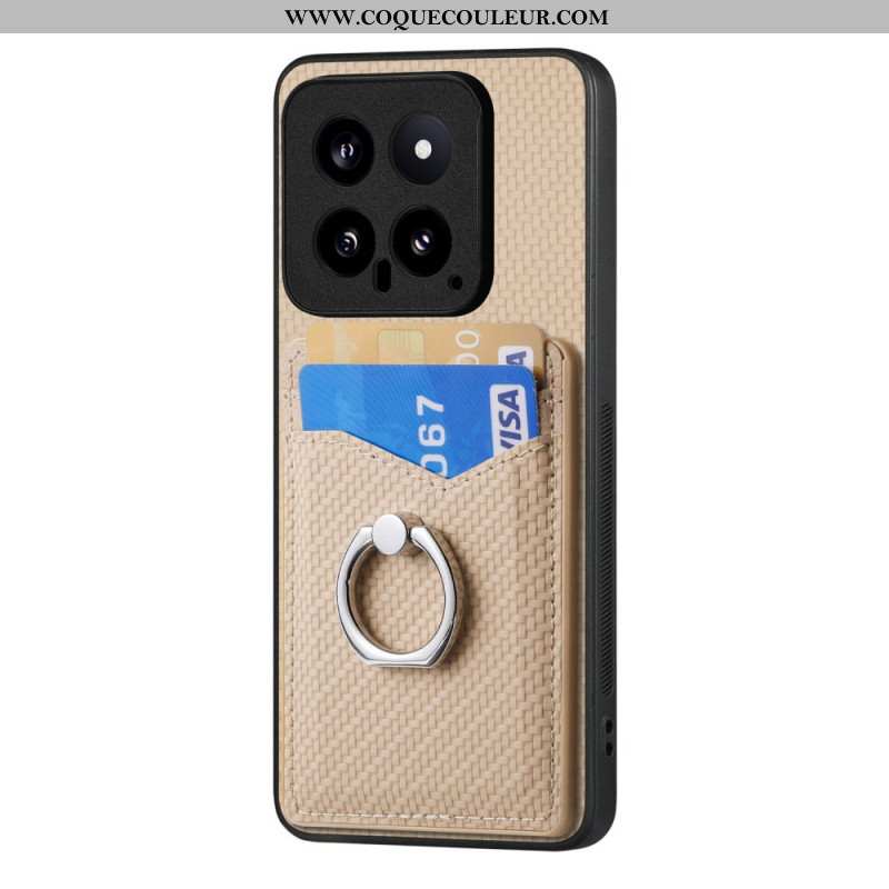 Coque Xiaomi 14 Anneau-Support et Fente pour Cartes