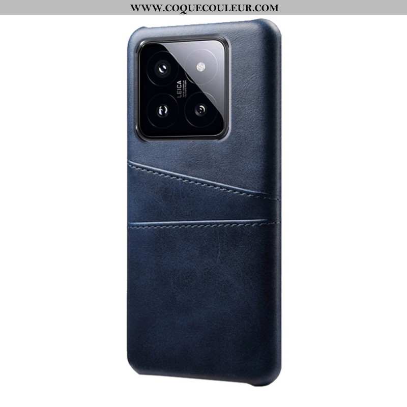 Coque Xiaomi 14 Effet Cuir Double Porte-cartes